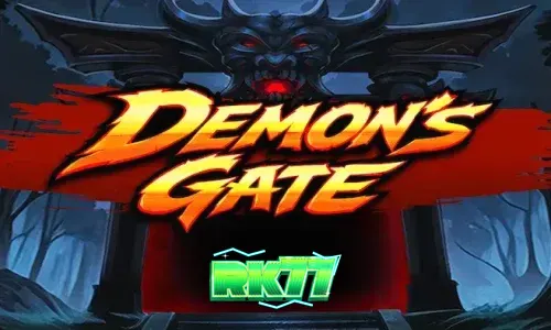 Demon's Gate slot game interface showing dark fantasy theme and cluster pays grid